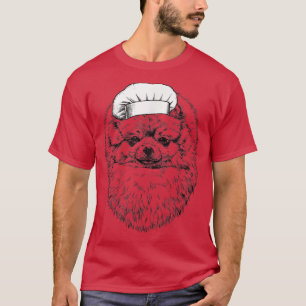 Pomeranian Dog Cook Chef Funny Cooking T-Shirt