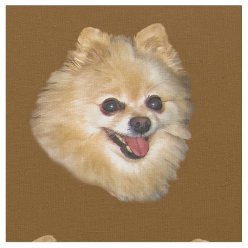Pomeranian Dog Customizable Fabric