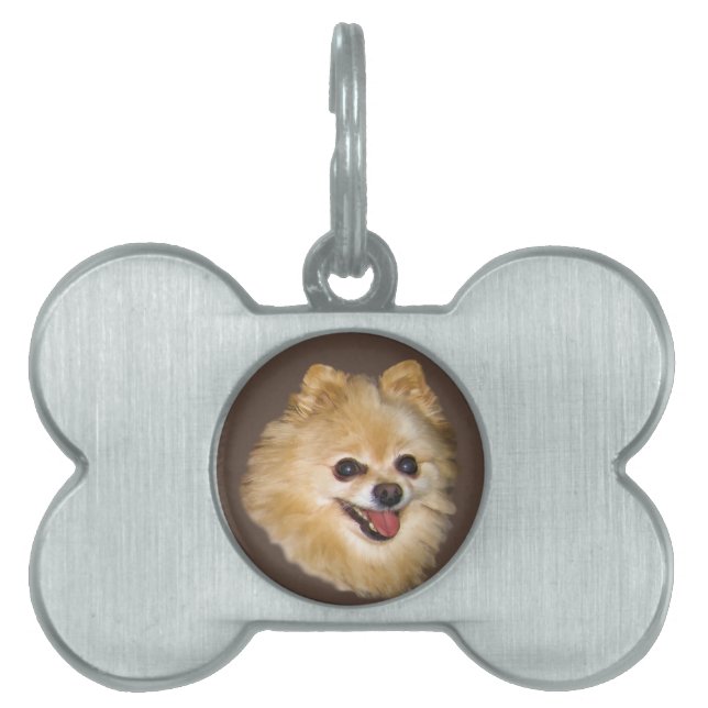 Pomeranian Dog Customizable Tag (Front)