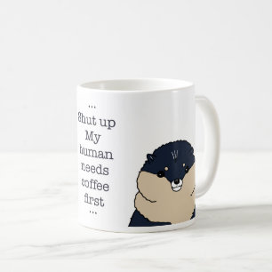 Pomeranian Dog Cute Coffee Humor Design Mug