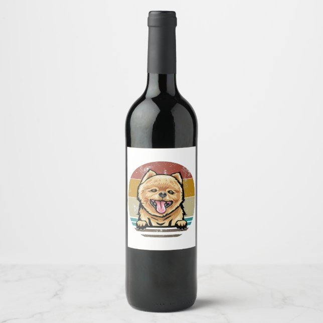 Pomeranian Dog Food and Beverage Label Set (Front)