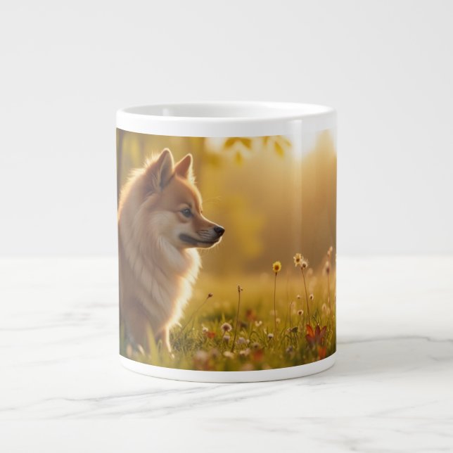 Pomeranian Dog Giant Coffee Mug (Front)