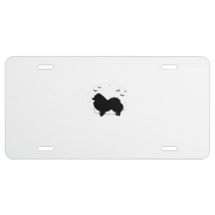 Pomeranian Dog � Halloween Moon Silhouette Classic License Plate