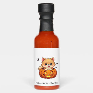Pomeranian dog Happy Halloween pumpkin Classic T-S Hot Sauces