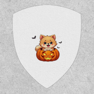 Pomeranian dog Happy Halloween pumpkin Classic T-S Patch