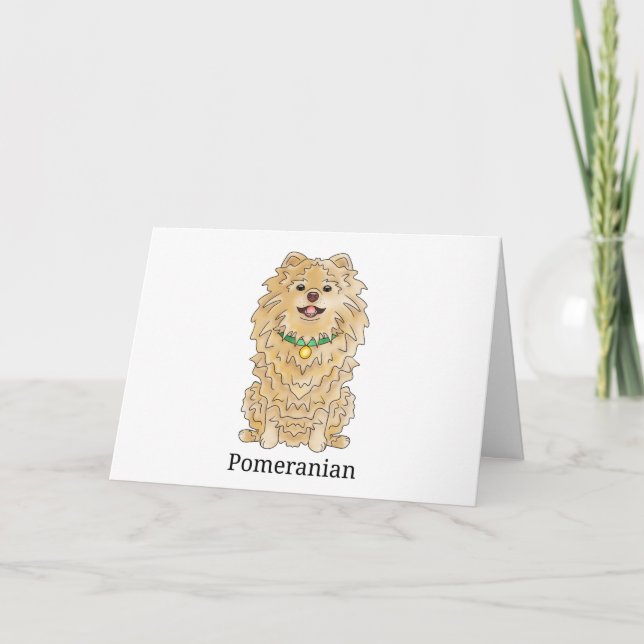 Pomeranian Dog | Holiday Card (Front)