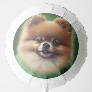 Pomeranian Dog in St. Patrick's Day Dress Balloon