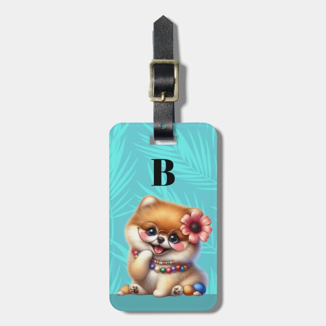 Pomeranian Dog Luggage Tags (Front Vertical)