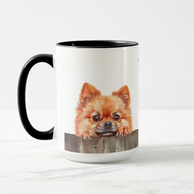 Pomeranian Dog Mug (Left)
