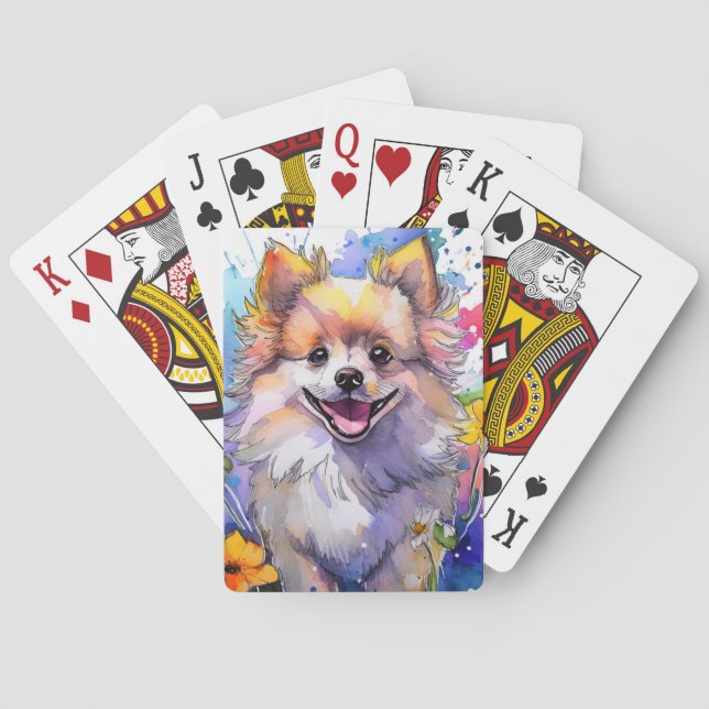 Pomeranian Dog Playing Cards (Back)