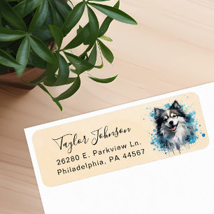 Pomeranian Dog Return Address Label