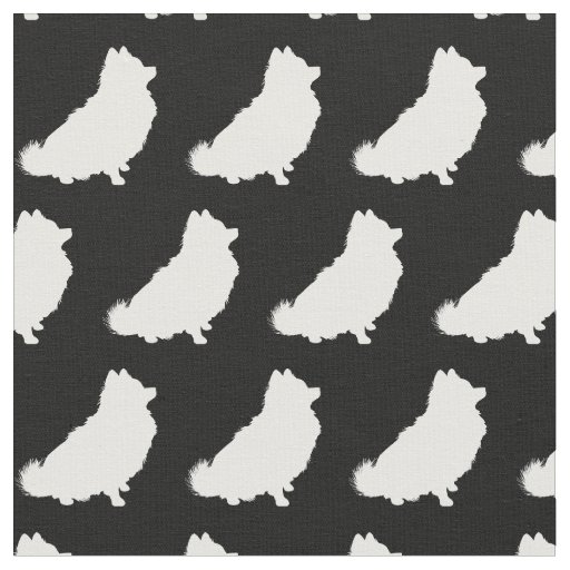Pomeranian Dog Silhouette Pet Fabric