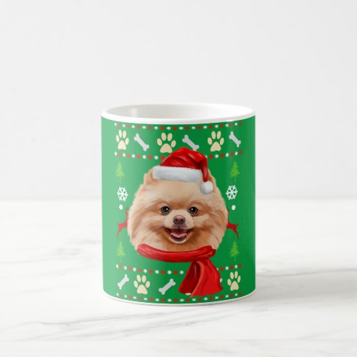 Pomeranian Dog Ugly Christmas Coffee Mug