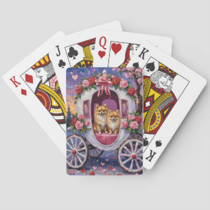 Pomeranian Dog Valentine's Day  Poker Cards