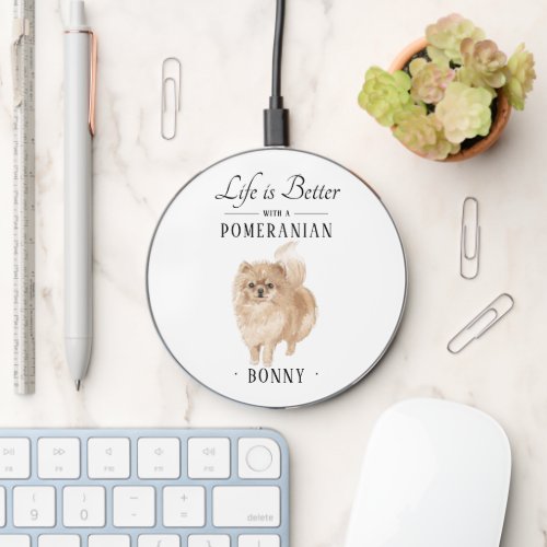 Pomeranian Dog Wireless Charger