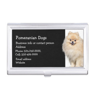 Pomeranian Dogs Breeder Pet Sitter Business Card Case
