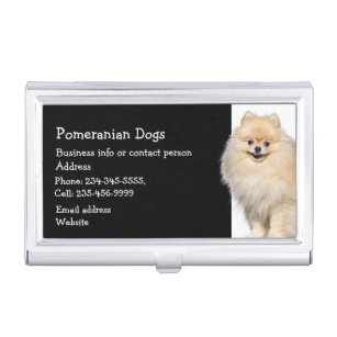 Pomeranian Dogs Breeder Pet Sitter  Business Card Case