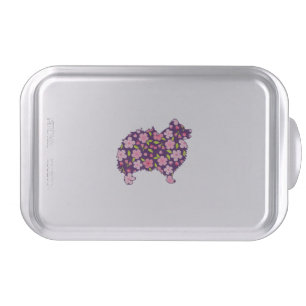 Pomeranian Dogs Flower Pattern Pomeranians Lover Cake Pan