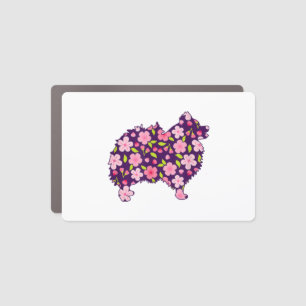 Pomeranian Dogs Flower Pattern Pomeranians Lover Car Magnet