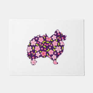 Pomeranian Dogs Flower Pattern Pomeranians Lover Doormat