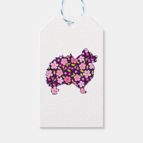 Pomeranian Dogs Flower Pattern Pomeranians Lover Gift Tags