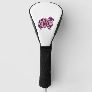 Pomeranian Dogs Flower Pattern Pomeranians Lover Golf Head Cover