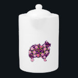 Pomeranian Dogs Flower Pattern Pomeranians Lover Teapot<br><div class="desc">Pomeranian Dogs Flower Pattern Pomeranians Lover</div>