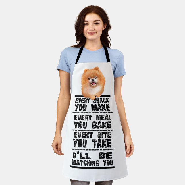 Pomeranian Every Snack You Make Apron (Worn)