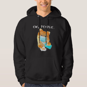 Pomeranian Ew People Dog Wearing A Face Mask Hoodie