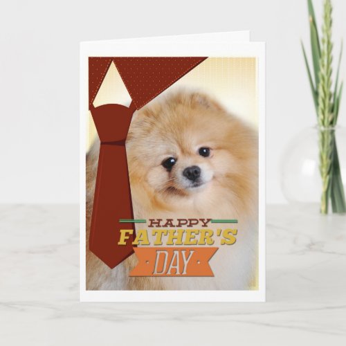 Pomeranian Fathers Day Card