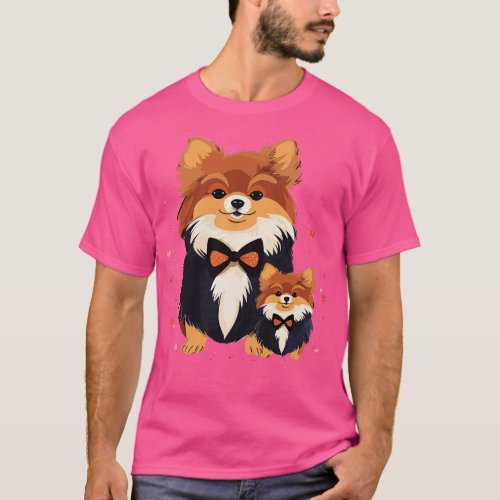 Pomeranian Fathers Day T_Shirt