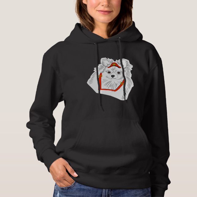 Pomeranian Fire Pup Hoodie (Front)