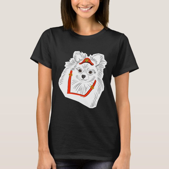 Pomeranian Fire Pup T-Shirt (Front)