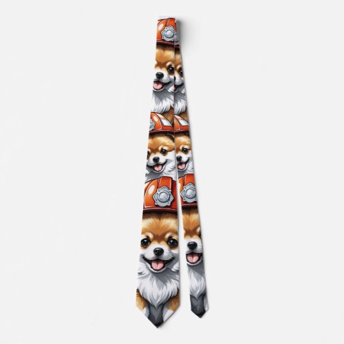 Pomeranian Fireman Tie