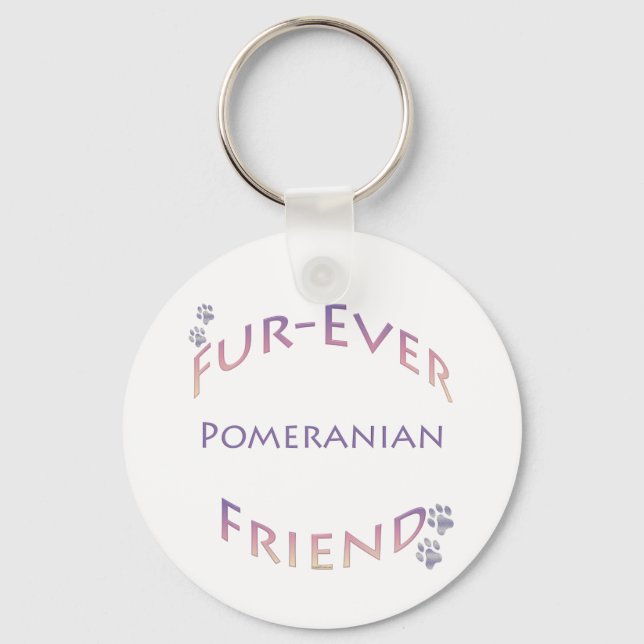 Pomeranian Furever Keychain (Front)