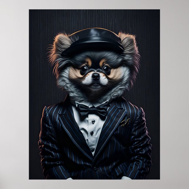 Pomeranian gangster from south Detroit Poster (Front)