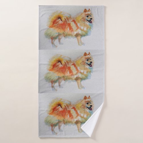 Pomeranian German Spitz Cute Dog Dogs Towel Set