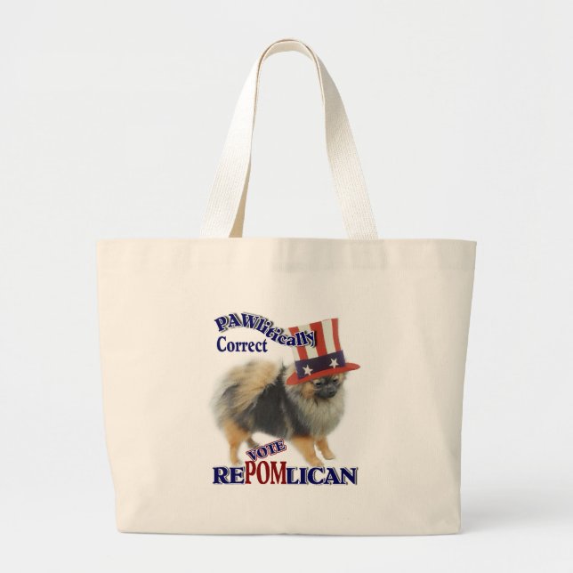 Pomeranian Gifts Large Tote Bag (Front)