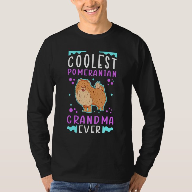Pomeranian Grandma Dog Owner Pomeranian T-Shirt (Front)