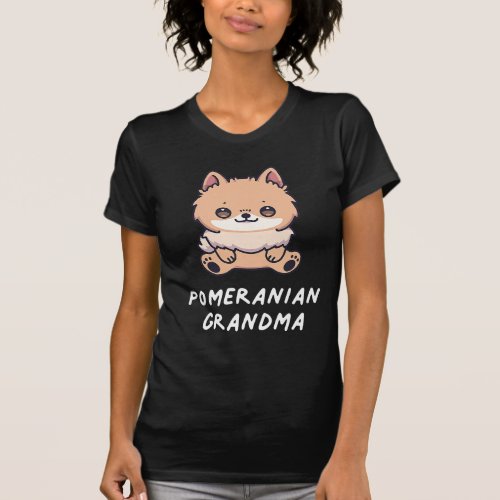 Pomeranian Grandma Funny Kawaii Anime Dog Lover  T_Shirt