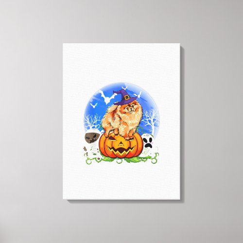 Pomeranian Halloween Costume Funny Gift Dog Lover Canvas Print