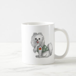 Pomeranian I Love Mom Tattoo Dog Shirt Funny Mothe Coffee Mug