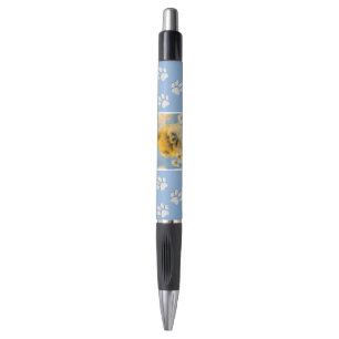 Pomeranian in Daisies Painting - Original Dog Art Pen