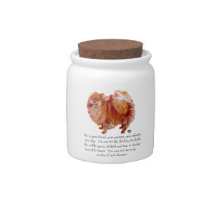 Pomeranian Keepsake Female Candy Jar