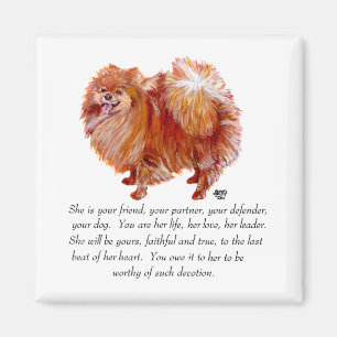 Pomeranian Keepsake Female Magnet
