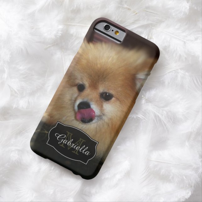 Pomeranian Kisses: Personalized: iPhone 6 case (In Situ)