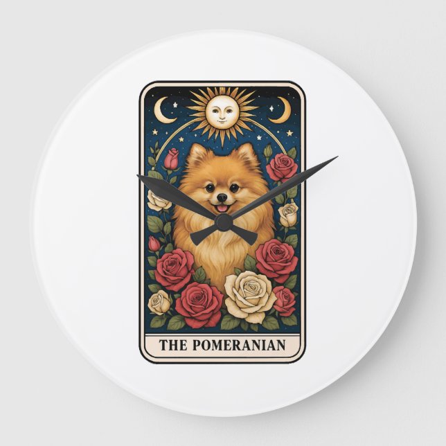 Pomeranian Large Clock (Front)