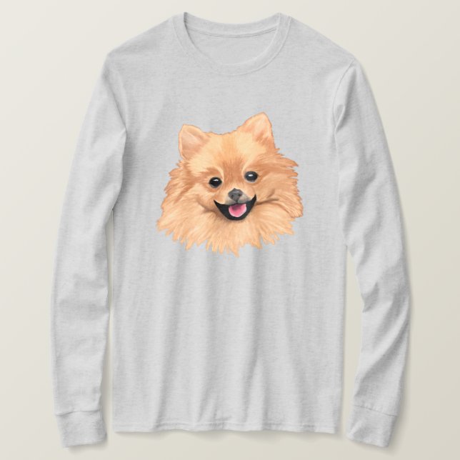 Pomeranian Long Sleeve T-Shirt (Design Front)