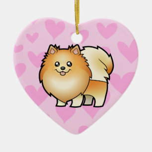Pomeranian Love (add your own message) Ceramic Ornament