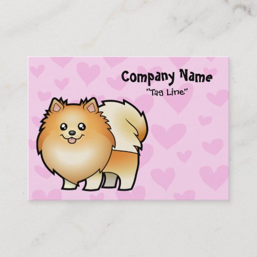 Customizable Pomeranian Love Business Card